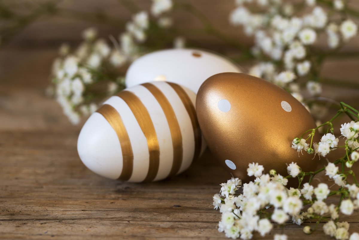 Osterdeko 2020: Gold und Metall Osterdeko 2020: Gold und Metall