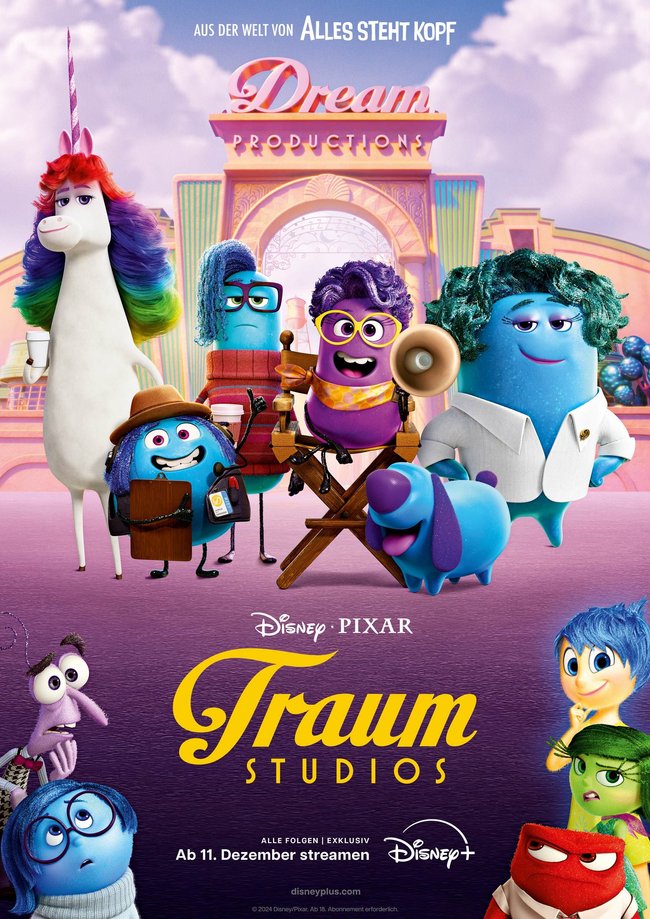 Offizielles Filmplakat zur Pixar-Serie "Traum Studios" auf Disney+