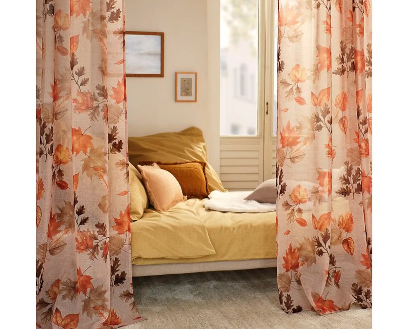 Gardine Herbstblätter
