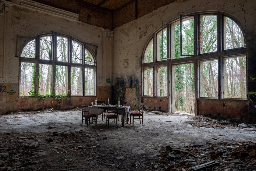 Ehemaliger Speisesaal des Alpenhauses, Beelitz-Heilstätten, einst Lungenheilanstalt, von 1945 bis 1994 Militärhospital der sowjetischen Armee,