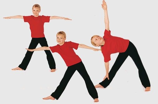 Kinderyoga-Übungen: Das Dreieck