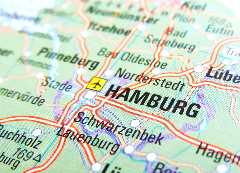 Landkarte Hamburg