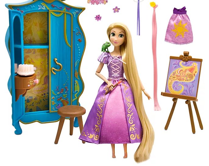 Disney Shop Rapunzel Spielfigur mit Schminktisch Disney Shop Rapunzel Spielfigur mit Schminktisch
