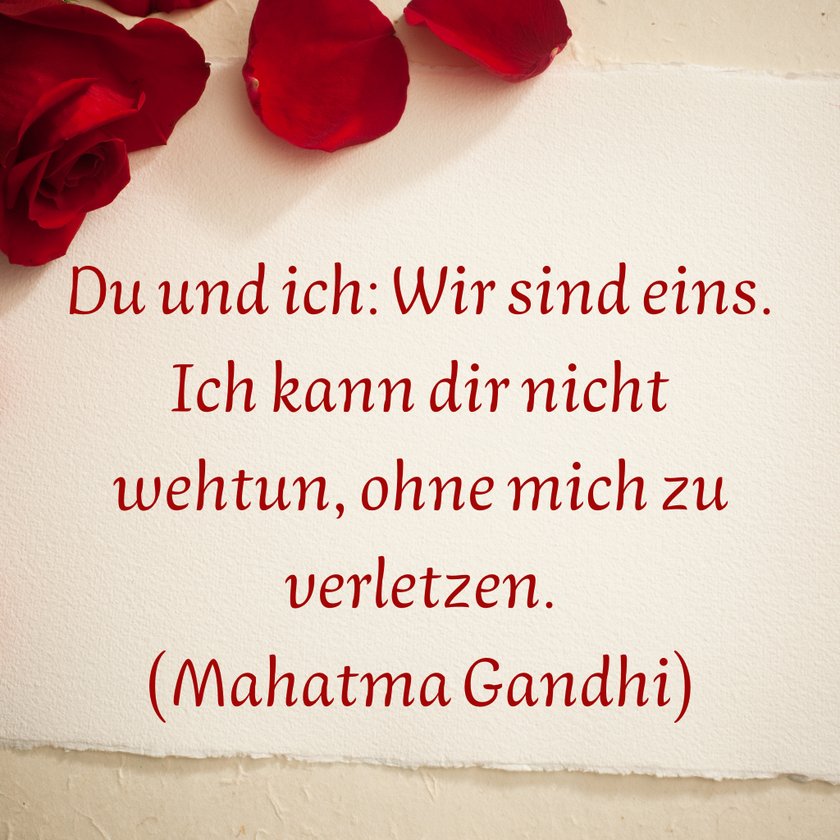 Liebeszitate - Mahatma Gandhi