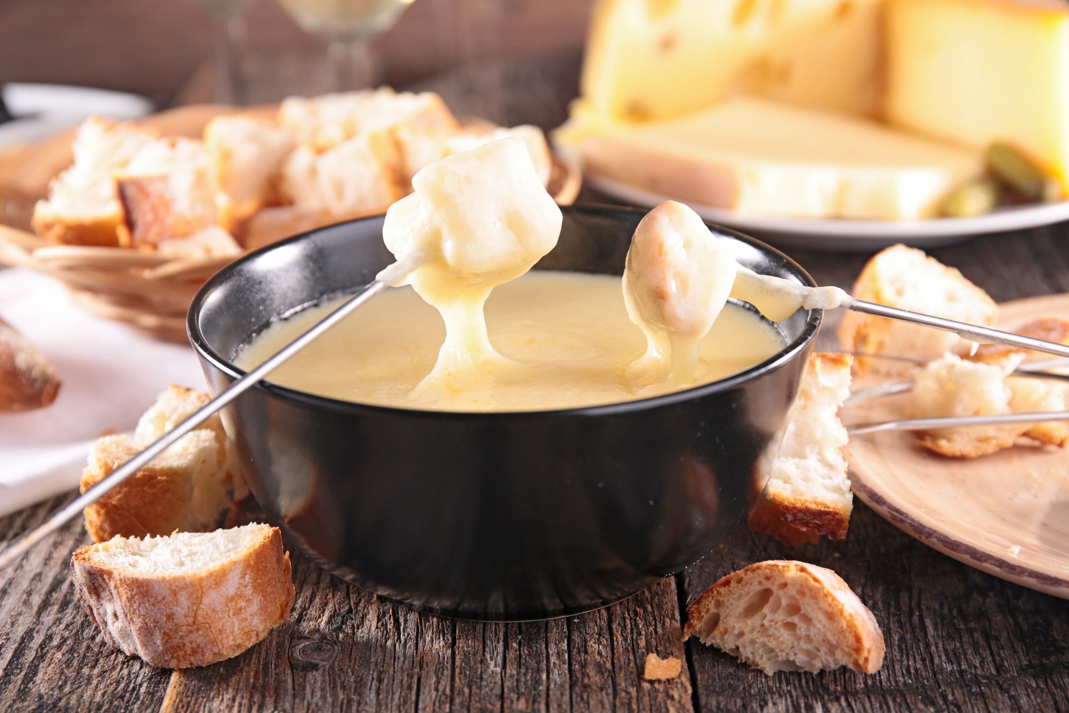 Vegetarisches Weihnachtsessen: Käse-Fondue Vegetarisches Weihnachtsessen: Käse-Fondue