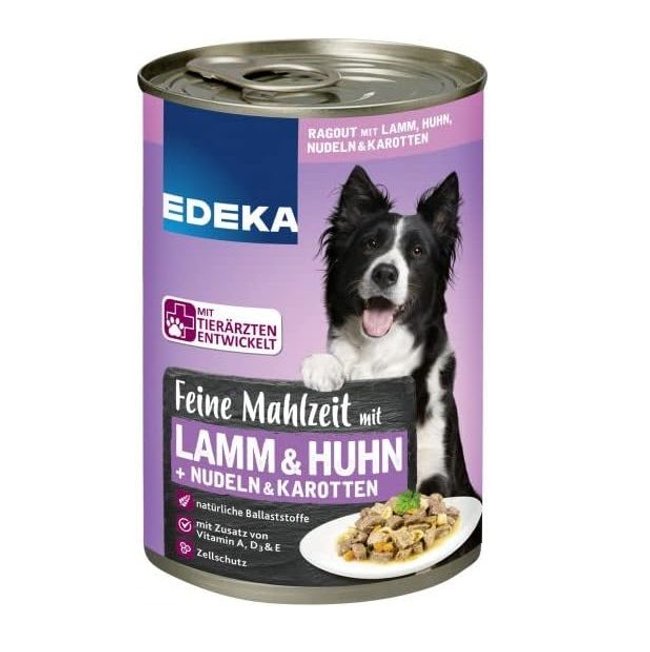 Hundefutter-Test - EDEKA Feine Mahlzeit mit Lamm, Huhn, Nudeln & Karotte