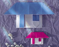 Origami falten: Haus