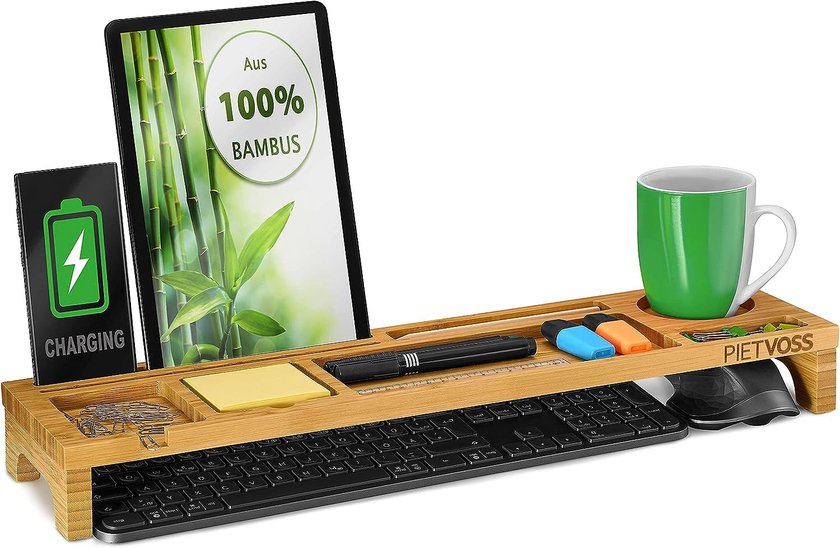 Schreibtisch-Organizer aus Bambus-Holz
