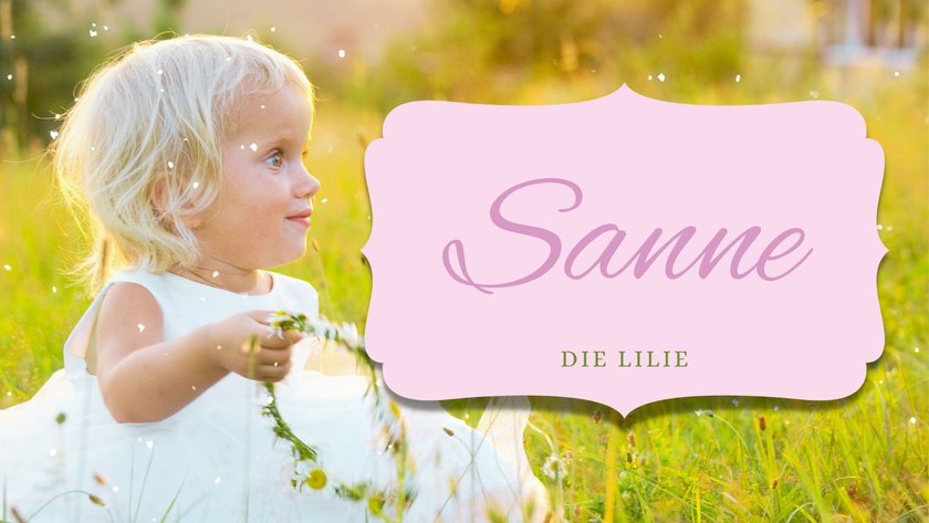 #20 Niederländische Mädchennamen: Sanne