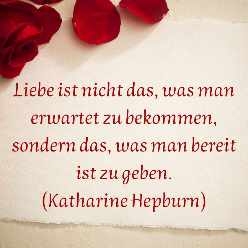 Liebeszitate - Katharine Hepburn