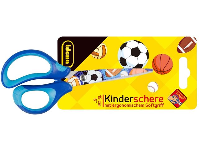 Kinderschere – Idena 14028 Softschere mit Bälle-Motiv