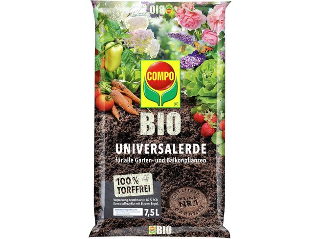 Blumenerde-Test – Compo Bio Universal-Erde torffrei 7,5 l