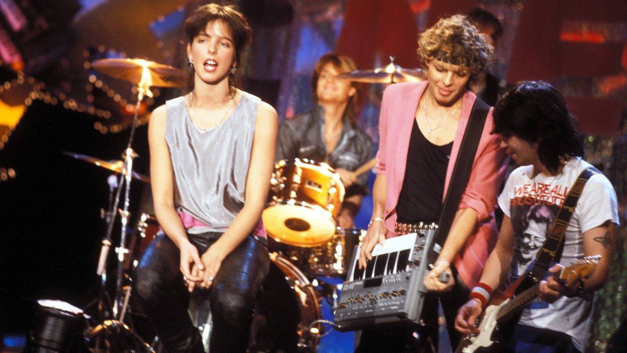 V.l.n.r.: Sängerin Nena, Schlagzeuger Rolf Brendel, Keyboarder Uwe Fahrenkroog-Petersen und Gitarrist Carlo Karges (alle GER, Nena) anlässlich der Fernsehsendung -Auf los gehts los-  