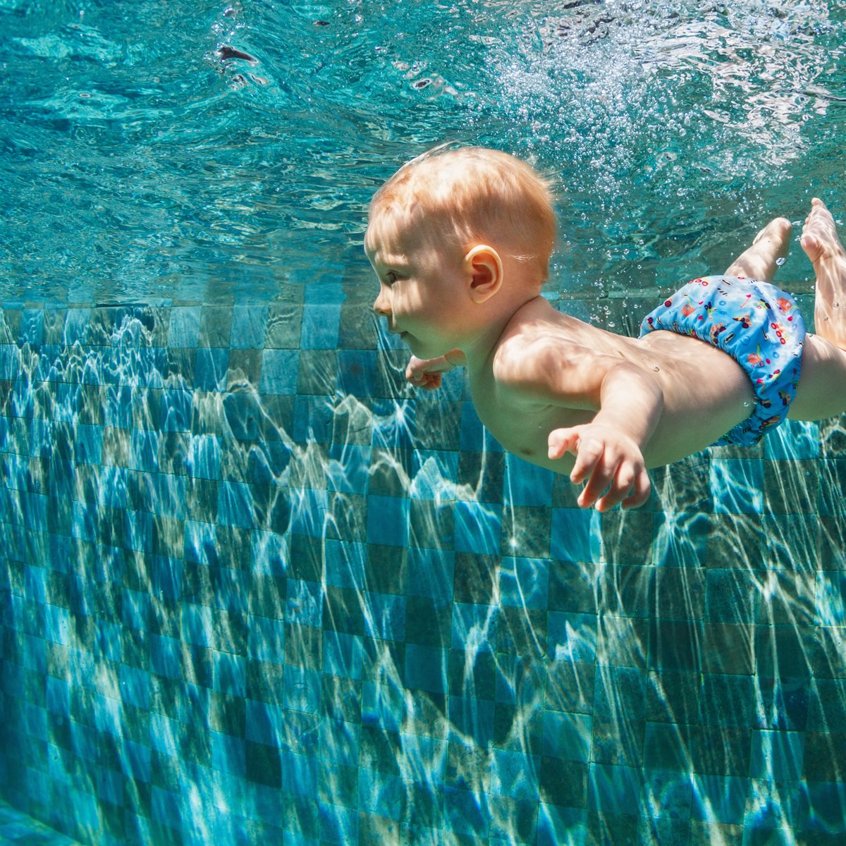 Storeofbaby Wiederverwendbare Schwimmwindeln für Mädchen Nette waschbare Abdeckung Windeln 0-3 Jahre 