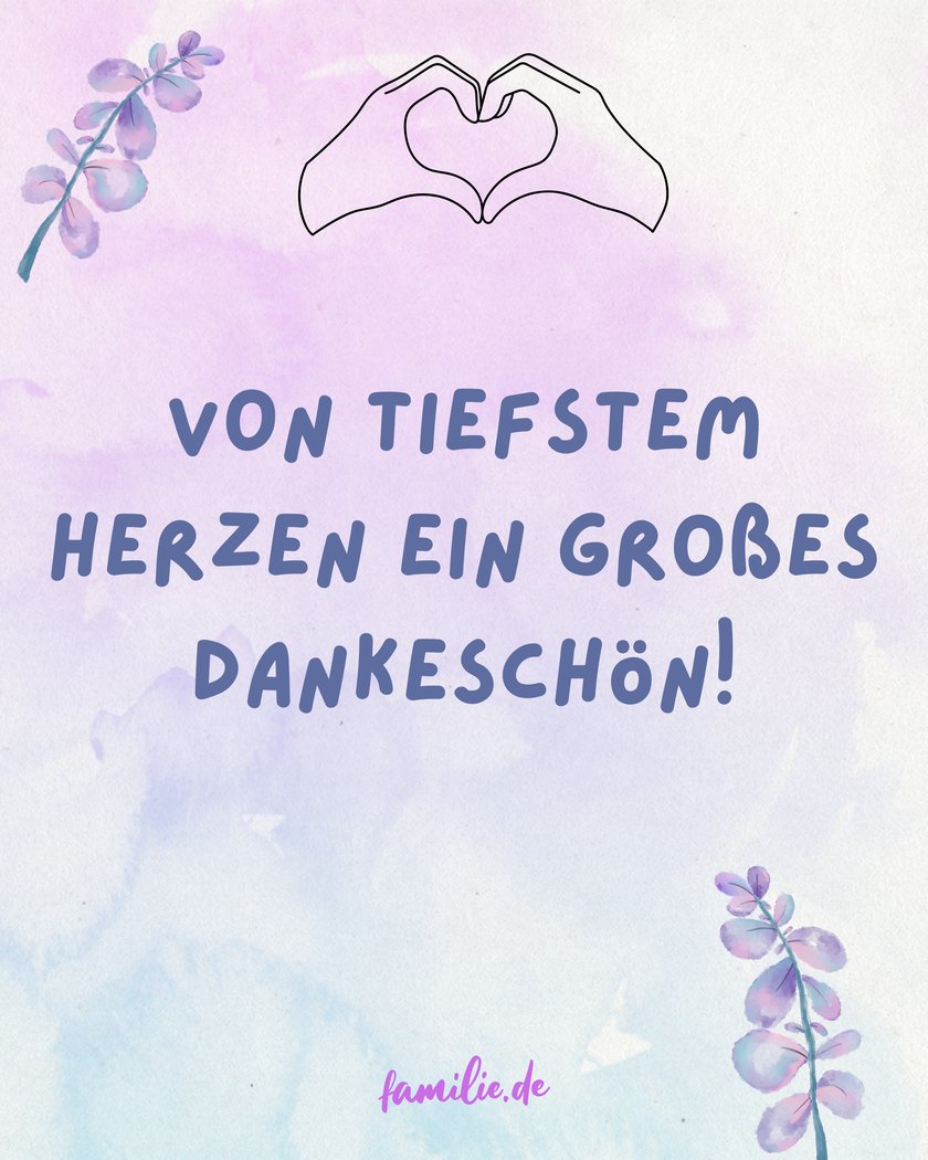 Sprüche um Danke zu sagen - großes Dankeschön