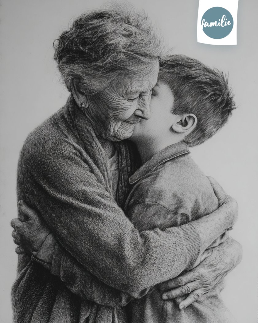 "Nein“ ist kein Schimpfwort - Großmutter umarmt ihren Enkel