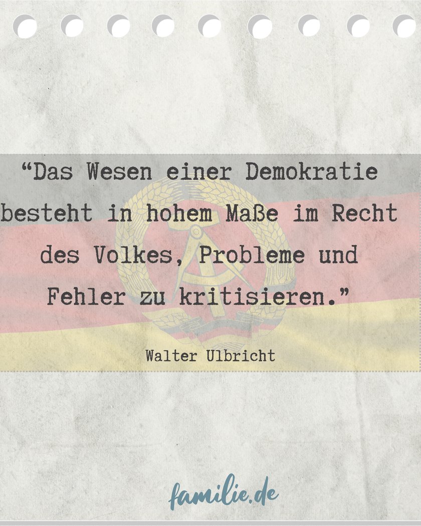 Sprüche Zitate DDR - Das Wesen einer Demokratie