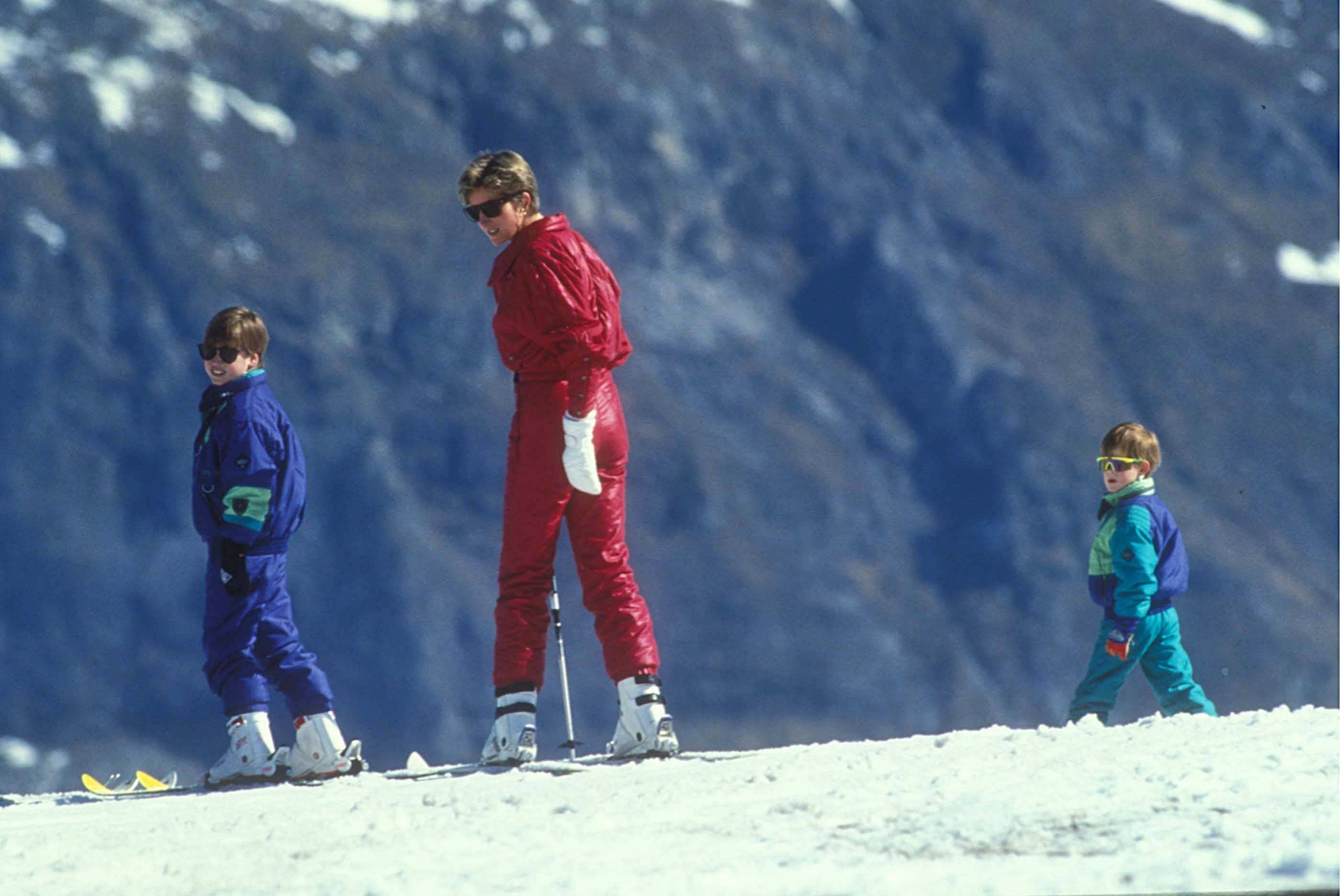Diana william Harry Ski fahren
