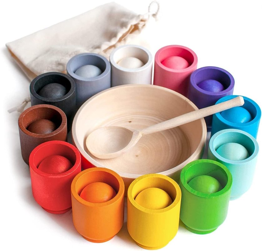 Montessori-Gadgets: Sortierspiel aus Holz