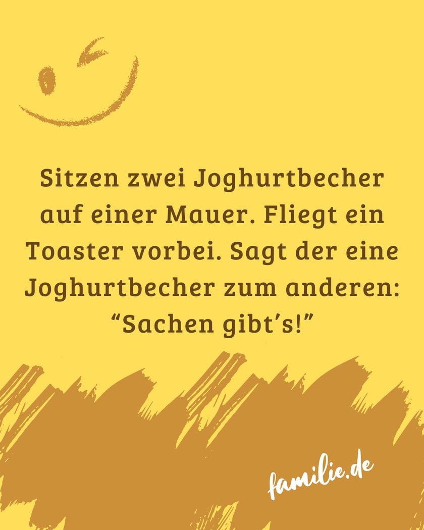 Anti-Witze: Joghurtbecher auf der Mauer