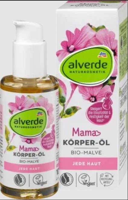 alverde NATURKOSMETIK Mama Körperöl Bio-Malve gegen Dehnungsstreifen