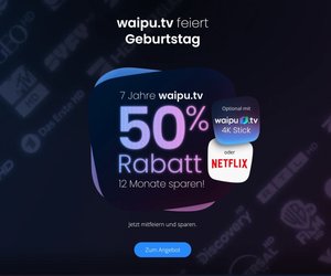 Der Streamingdienst waipu.tv schenkt euch 50-%-Rabatt