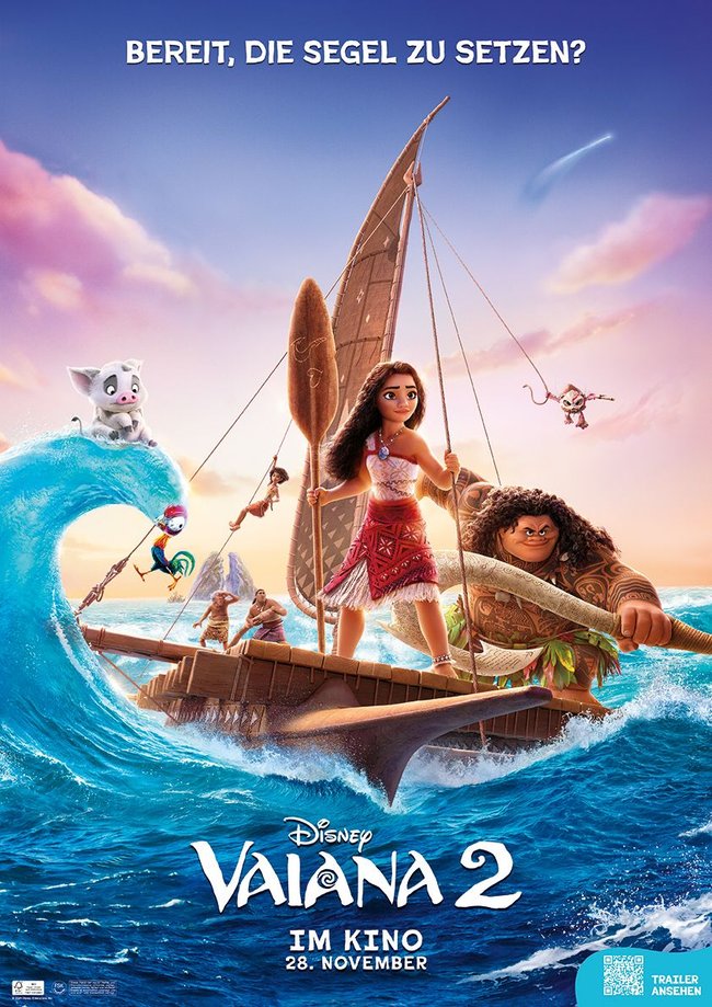 Filmplakat zum lang erwarteten Kinofilm "Vaiana 2"