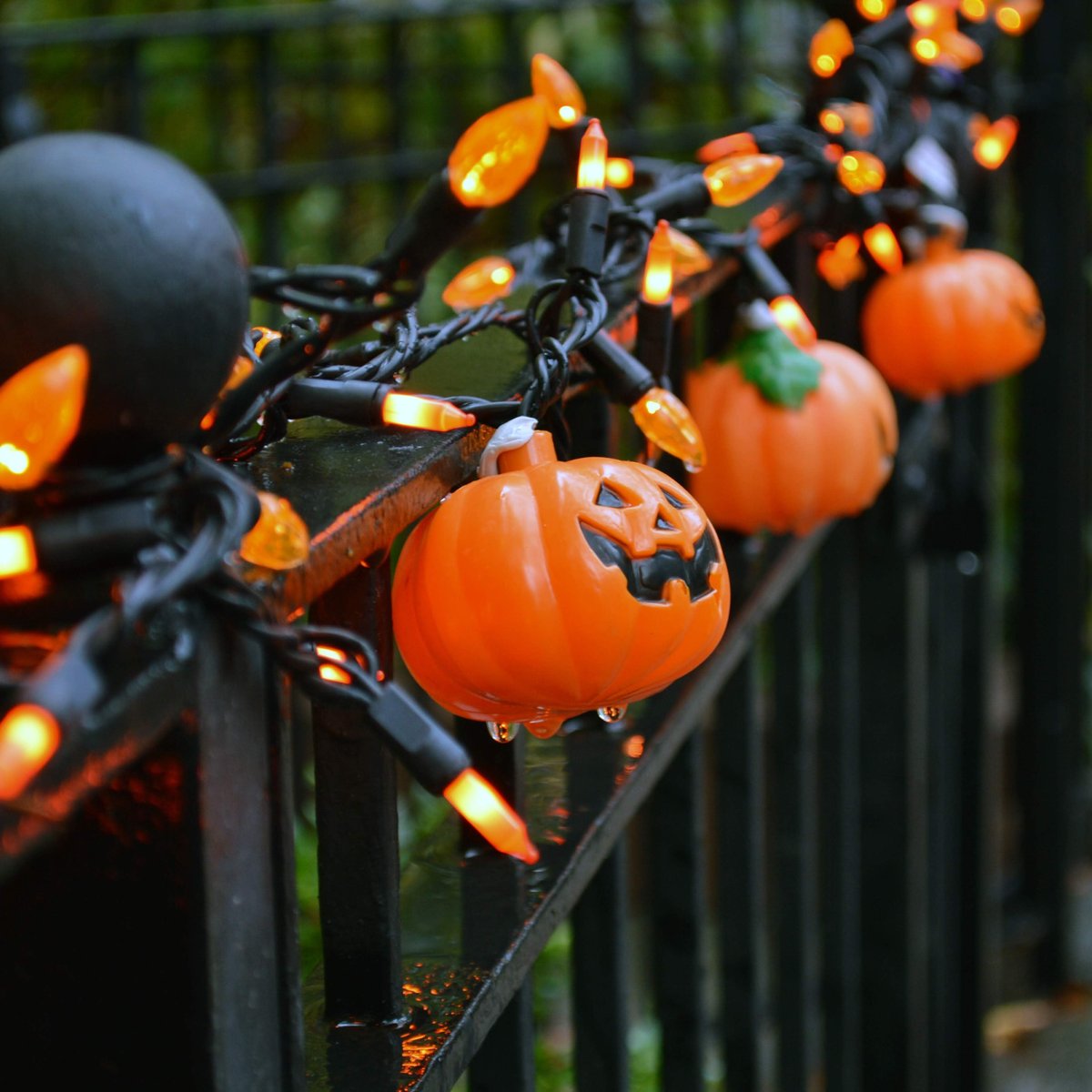 LED Halloween Kürbis Lichterkette Hängend Kürbislaterne Licht Dekoration Garten