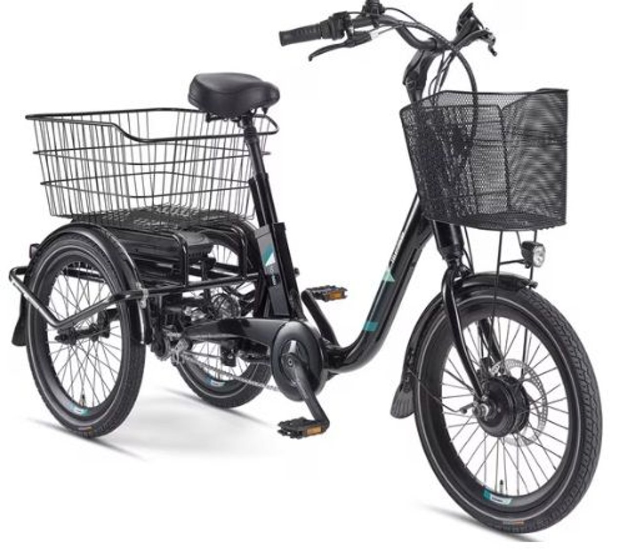 Dreirad Für Senioren Bis 150kg - Verstellbarer Sitz & Lenker Mit Körben