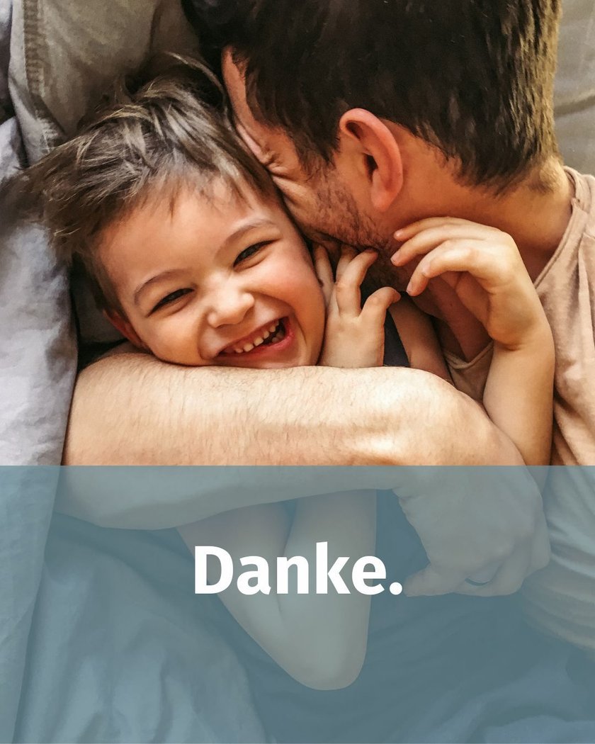 Sätze für Eltern: Danke 