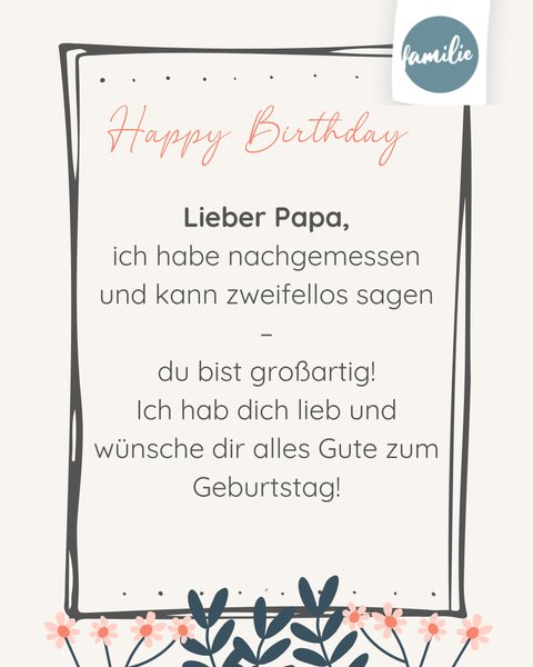 Lustige Papa-Geburtstagskarte – 15,2 X 17,8 Cm – Mit Umschlag – Leere Innenseite Für Persönliche Nachricht