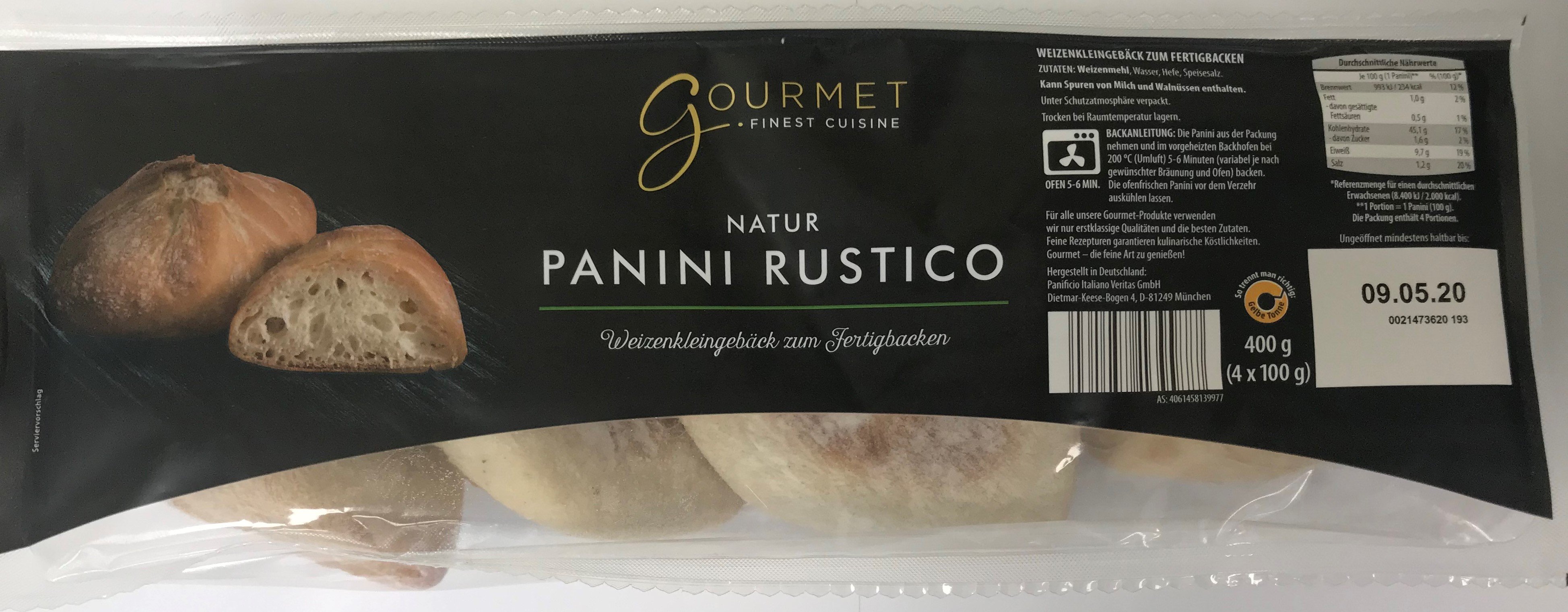 Produktrückruf "Panini Rustico, Sorte Natur"