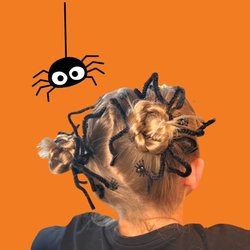 Last Minute Frisur-Idee für Halloween: Spooky Spider Hair