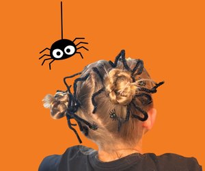 Last Minute Frisur-Idee für Halloween: Spooky Spider Hair