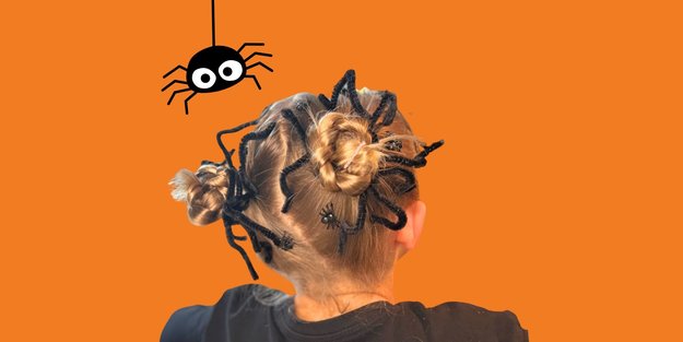 Last Minute Frisur-Idee für Halloween: Spooky Spider Hair