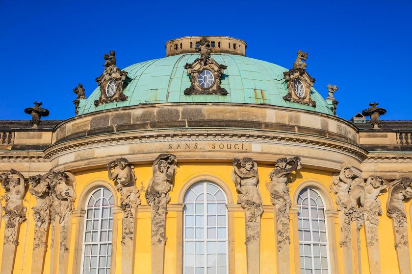 Schloss Sanssouci, Unesco-Welterbepark Sanssouci, Potsdam, Brandenburg, Deutschland *** Sanssouci Palace, Unesco World Heritage Park Sanssouci, Potsdam, Brandenburg, Germany