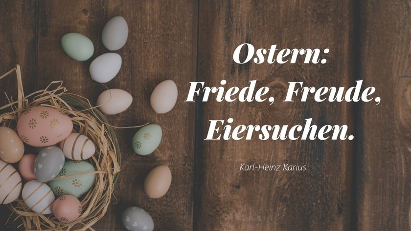 Ostern: Friede, Freude, Eiersuchen