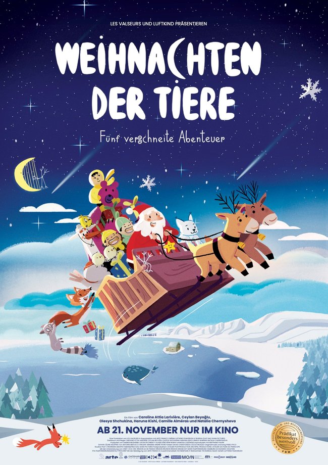 Offizielles Filmplakat zum Film "Weihnachten der Tiere"