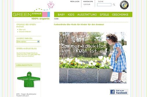Online-Shops für Baby- und Kindermode: green avenue