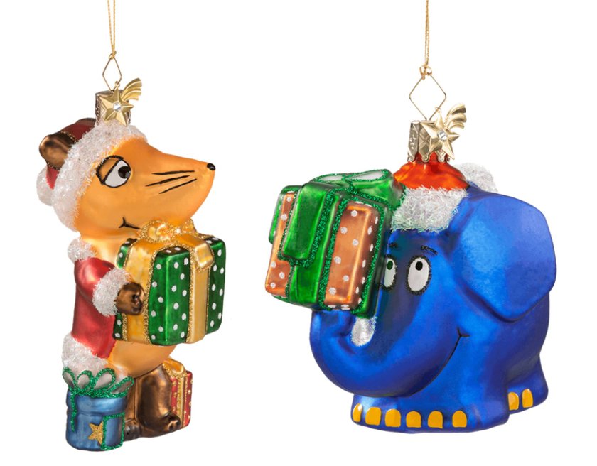 Weihnachtsschmuck für Kinder - Sendun mit der Maus Baumschmuck