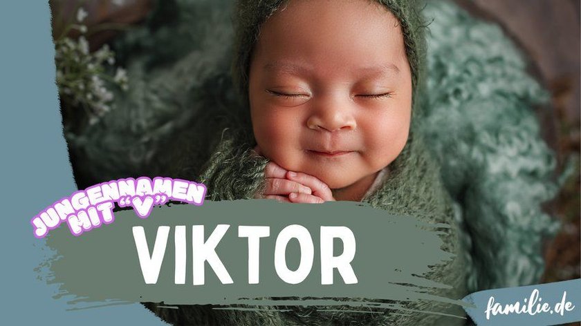 kleines Baby Hintergrund mit Schriftzug "Viktor"