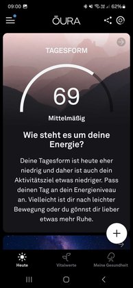 Test Oura Ring 4: War die Nacht schlecht, berechnet der Oura Ring auch eine eher mittelmäßige Tagesform. Wenn das mit dem Ruhe gönnen mal so einfach wäre.