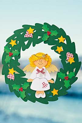 Engel-Fensterbild für Weihnachten basteln: Himmlische Begrüßung
