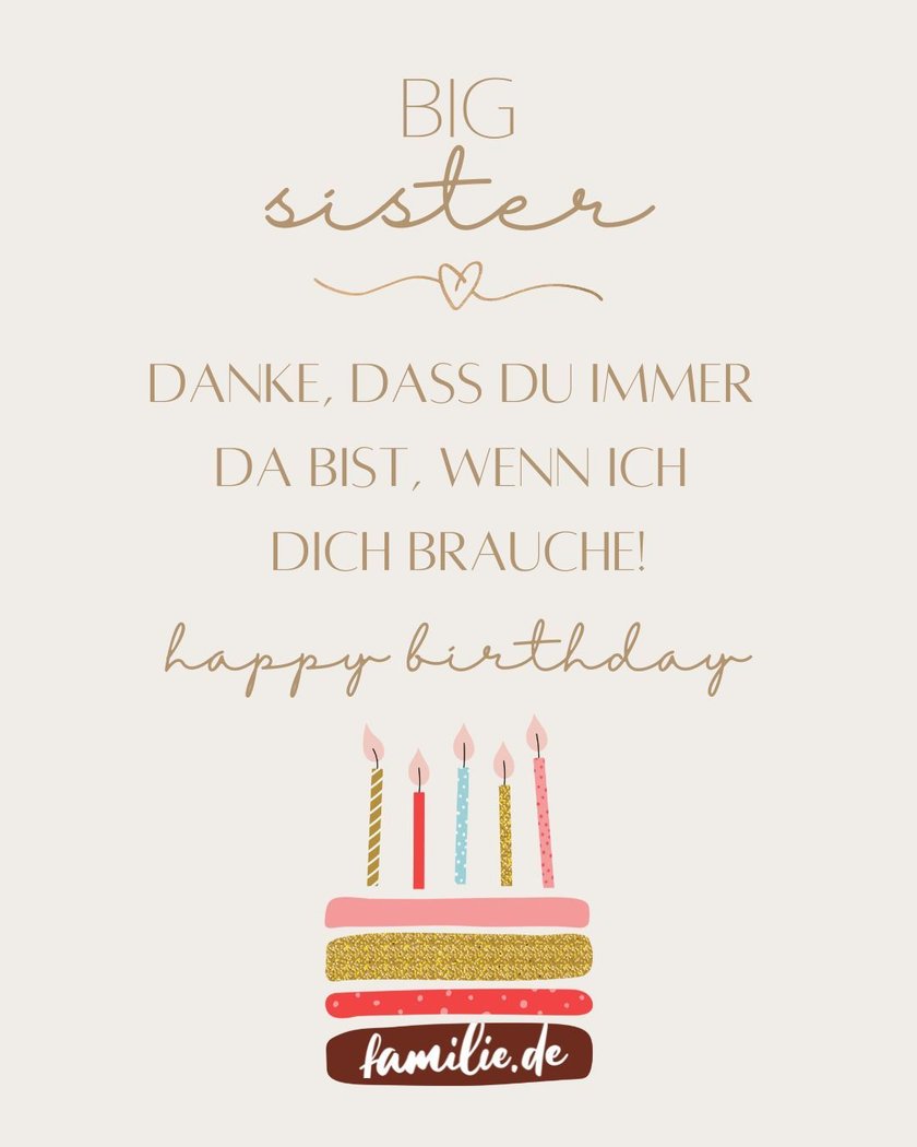 Geburtstagswünsche für die Schwester