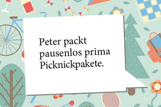 Zungenbrecher: Prima Picknickpakete
