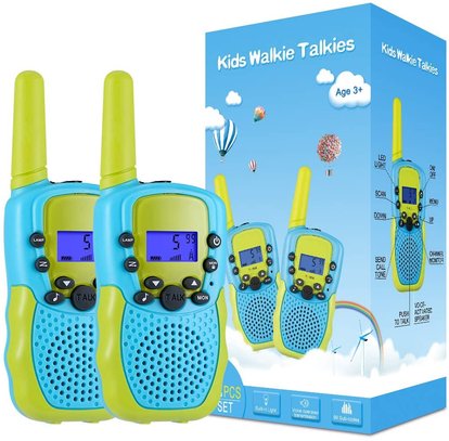 Radio-Spielzeug 3Km Max mit 8 Kanälen Kinderspiele für Kinder von 3 bis 12 Jahren Walkie Talkie Kinder 2 x Radio LED-Fackel-Lampe