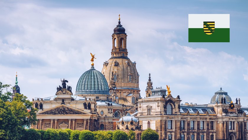 Blick auf die historische Altstadt Dresden