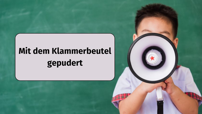 Mit dem Klammerbeutel gepudert