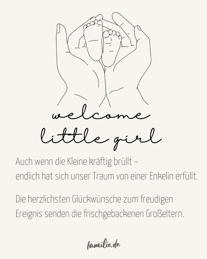 Glückwünsche von Oma und Opa zur Geburt