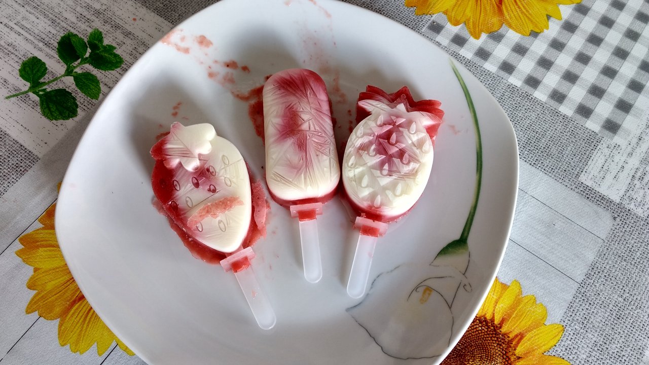 Erdbeer Rhabarber Eis Rezept Selbst gemacht